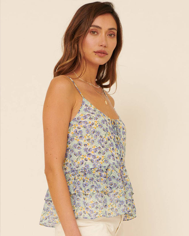 Floral Peplum Tank