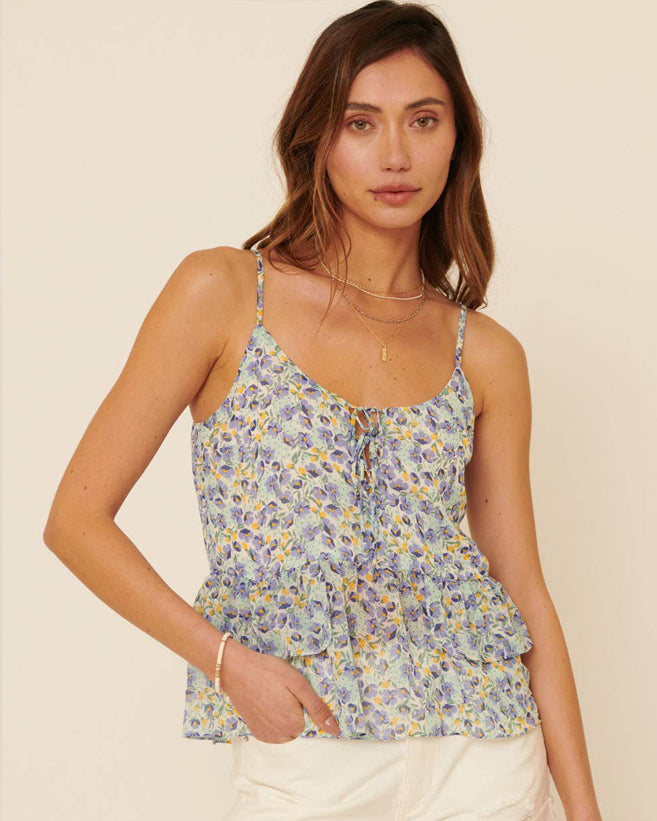 Floral Peplum Tank