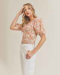 Smocked Swiss Dot Top