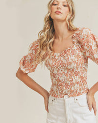 Smocked Swiss Dot Top