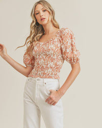 Smocked Swiss Dot Top