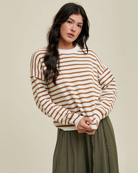 Brown Striped Sweater