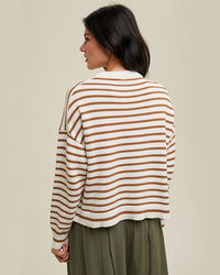 Brown Striped Sweater