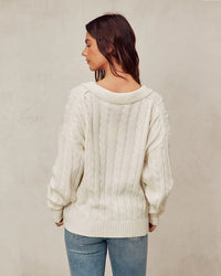 Cable Knit Collared Sweater