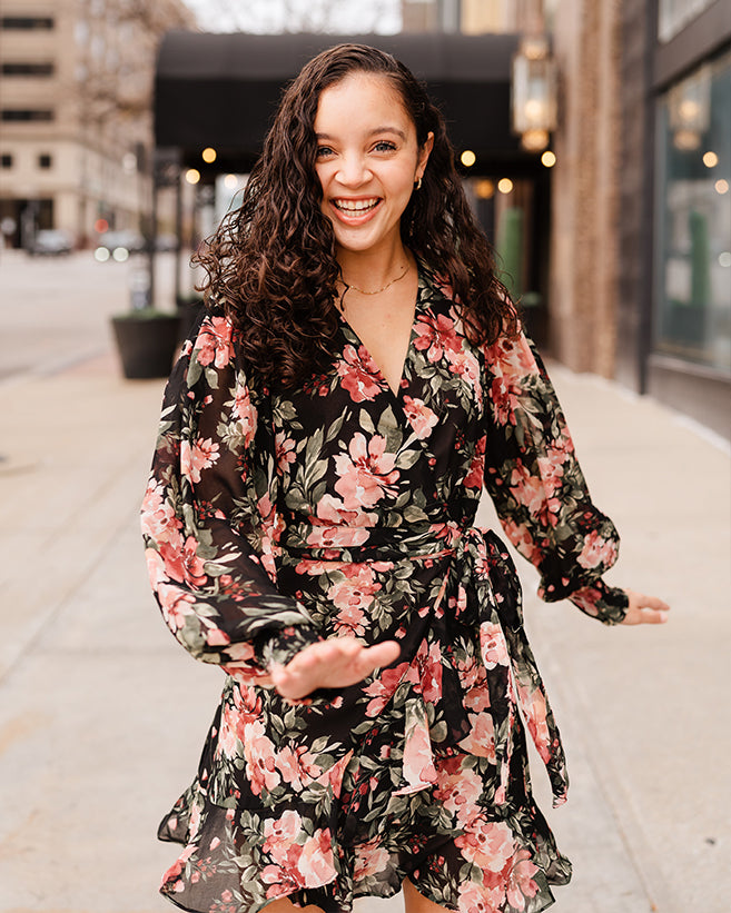 Night Garden Floral Wrap Dress Sas and Rose Night Garden Floral Wrap Dress Sas and Rose