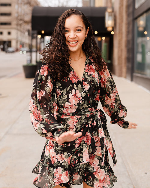Night Garden Floral Wrap Dress Sas and Rose Night Garden Floral Wrap Dress Sas and Rose