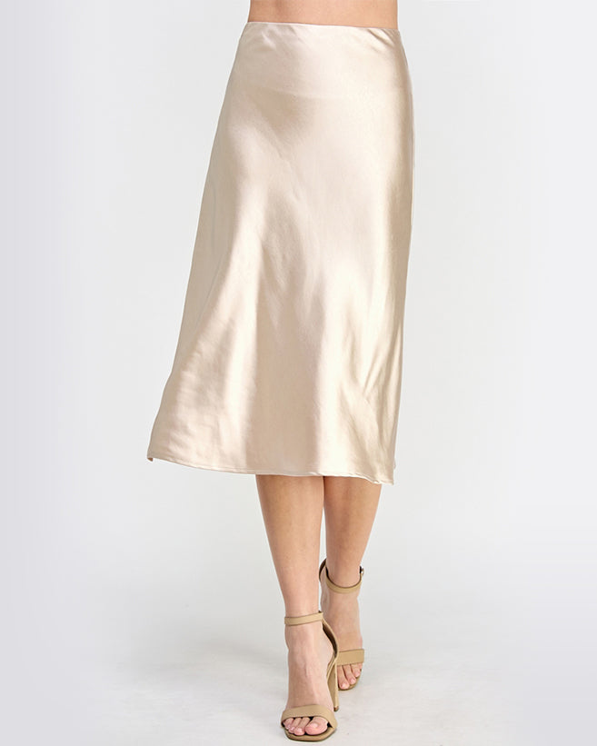 Satin Midi Skirt