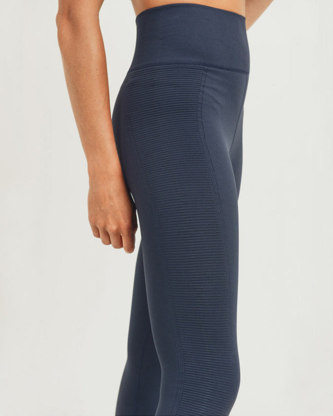Seamless Ribbed Side Panel Leggings