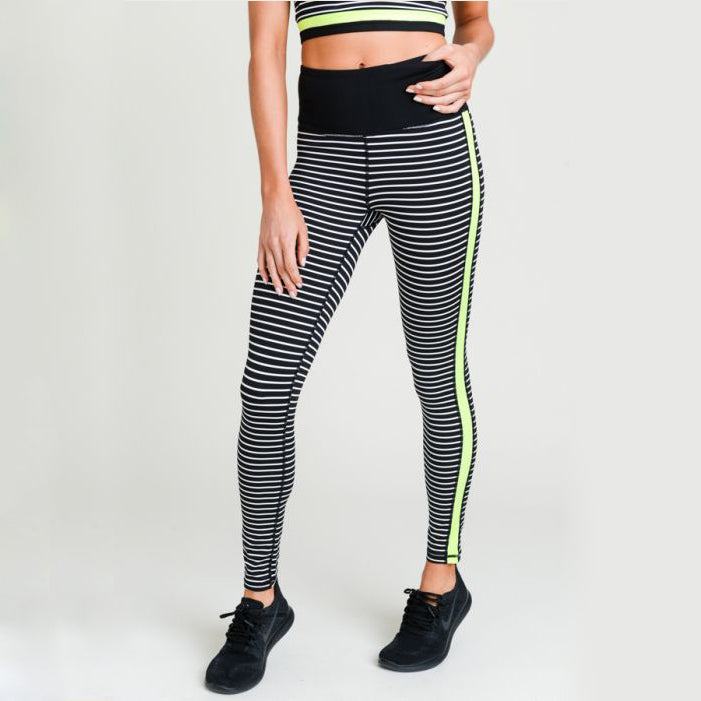 Neon Striped Highwaisted Leggings – Sas and Rose