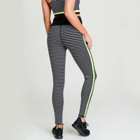 Neon Striped Highwaisted Leggings